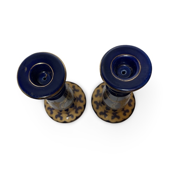 ROYAL LIMOGES CANDLESTICKS HAND PAINTED - Picture 11 of 12